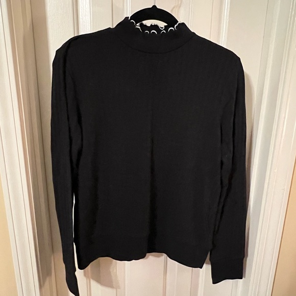 Gap, Size M, Black Turtleneck with Neck Detail - Picture 1 of 2